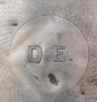 Dohnányi Ernő (1877-1960) zeneszerző ezüst (Ag) kézi tükre, monogramjával. Jelzett. 27,5 cm, horpadá...