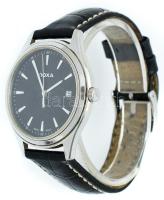 Doxa kvarc karóra, dátumkijelzővel, működik, kopásnyomokkal, d: 4 cm