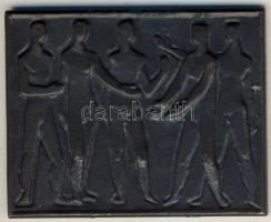 NSZK 1962/63. "Világbéke-évforduló" szögletes Br plakett T:2