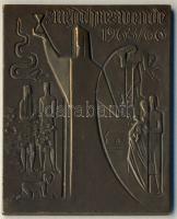 NSZK 1965/66. "Évforduló" szögletes Br plakett T:2