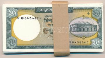 Banglades 2011. 20T (50x) sorszámkövető, kötegelővel T:I,I- Bangladesh 2011. 20 Taka (50x) consecutive serials with wrapper C:UNC,AU Krause P#48