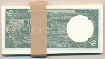 Banglades 2011. 20T (50x) sorszámkövető, kötegelővel T:I,I- Bangladesh 2011. 20 Taka (50x) consecuti...