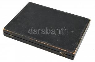 Ezüst (Ag) hat személyes süteményes evőeszköz készlet, ezüst nyelű rozsdamentes acél késekkel, össz....