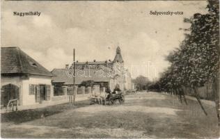 Nagymihály, Michalovce; Sulyovszky utca. Vasúti levelezőlapárusítás 7896. / street (fl)