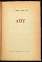 Lukács György: Ady. Bp., Szikra, 1949. Papírkötésben