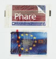 2 db bontatlan, fóliában lévő telefonkártya: 2003 EU csatlakozásról döntő népszavazás, Matáv; Bulgária, Betkom