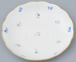 Herendi (Óherendi) porcelán csészealj, kézzel festett, jelzett, kopásnyomokkal, d: 15,5 cm