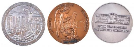 Franciaország DN "Nemzetgyűlés / Szabadság, egyenlőség, testvériség" Br emlékérem, peremén...