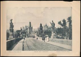 cca 1920 Prague / Prága, album 14 db fekete-fehér fotóval, M. Schulz Prague, sérült papírkötés, egér...