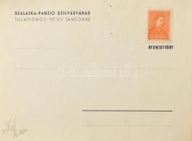1932 Szilvásvárad Szalajka Panzió kinyitható három oldalas reklám nyomtatvány levelezőlap