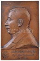 Csillag István (1881-1968) 1906. JOSPEHUS FEJÉR REI NUMMAROIAE REI NUMMARIAE CVLTOR egyoldalas bronz plakett (139x92mm) T:2