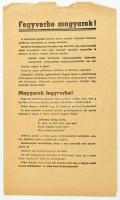 1944 Fegyverbe magyarok! szélsőjobboldali politikai röplap Petőfi-idézettel, a forradalomra utalva