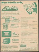 cca 1930 Aladdin petróleumfőző reklám lap