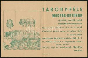 cca 1930 4 db bútorreklám nyomtatvány