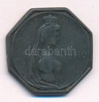 Szász Vilmos (1884-1923) 1916. "Károly és Zita" nyolcszögletű Zn koronázási emlékérem (6,2...