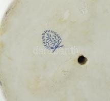 Herendi porcelán turul, kézzel festett, jelzett, erősen restauráltl, m: 33 cm