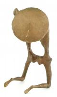 Bors István (1938-2003): Kalapos, bronz szobor, jelzés nélkül, m: 16 cm