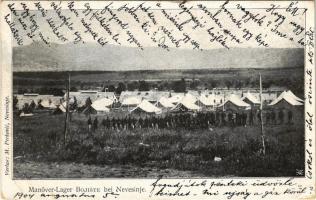1904 Bojista, Bojiste bei Nevesinje; K.u.K. Manöver Lager / Austro-Hungarian military barracks / laktanya (small tear)