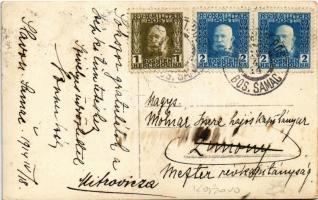 1914 Slavonski Samac, M.É.R.T. "62" lakóhajó / houseboat. photo