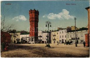 1916 Lublin, Wieza Cisnien / water tower + K.U.K. ETAPPENPOSTAMT LUBLIN (r)