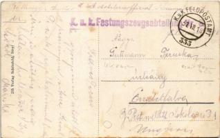 1916 Stryi, Stryj, Strij; Ul. Batorego / street view + "K.u.K. Festungszeugsabteilung Nr. 8.&qu...