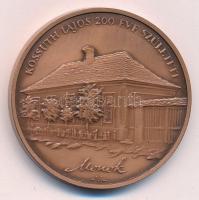 Fritz Mihály (1947-) 1990. "Kossuth Lajos 200 éve született - Monok" kétoldalas, bronz eml...