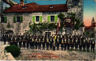 1916 Le garde des matelots a Cattaro / WWI K.u.K. military, the mariners guard in Kotor (Montenegro) + M. kir. 1/V. npf. munkás osztag (EK)