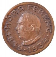 DN Móra Ferenc 1879-1934 egyoldals, öntött bronz emlékérem (78mm) T:1-