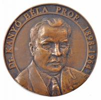 DN Dr. Kanyó Béla prof. 1898-1964 kétoldalas, öntött bronz plakett (81mm) T:2