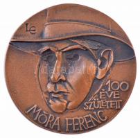 Ligeti Erika (1934-2004) 1979. 100 éve született Móra Ferenc kétoldalas, öntött bronz plakett (87mm) T:1-