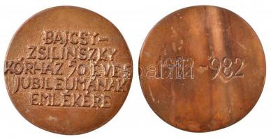 1982. "Bajcsy-Zsilinszky Kórház 50 éves jubileumának emlékére 1932-1982" két darabból álló...