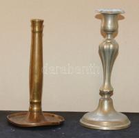 2 db alpakka gyertyatartó 23 cm magas