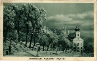 1932 Máriabesnyő (Gödöllő), Kapucinus templom télen (EK)