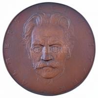 1958. Albert Schweitzer egyoldalas bronz plakett, hátoldalon akasztóval, 31 50 és ESTIO jelzésekkel. Szign.: FB (145mm) T:1-,2