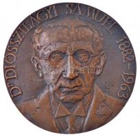 Lapis András (1942-) DN Dr. Diósszilágyi Sámuel 1882-1963 kétoldalas, öntött bronz plakett (112mm) T:1-