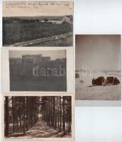 4 db katonai fotólap + 4 db 1. világháborús képeslap