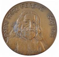 Tőrös Gábor (1934-) DN Pápai Páriz Ferenc 1649-1716 egyoldalas, öntött bronz plakett (137mm) T:1-