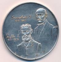 E. Lakatos Aranka (1952-) 1996. Semmelweis I. 1818-1865 - Fauffer V. 1851-1934 / EAGO XI. Kongresszusa Budapest angol nyelvű züstözött bronz emlékérem (60mm) T:1-