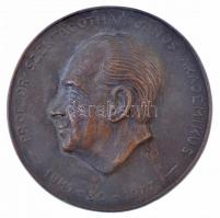 Nowotarski István (1909-) 1977. Prof. Dr. Szentágothai János akadémikus 1947-30-1977 egyoldalas, öntött bronz emlékérem (134mm) T:1-,2