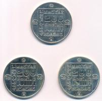 1985. 200Ft Ag (3xklf) "Természetvédelem - Mocsári Teknős, Vadmacska, Vidra" T:BU Adamo EM...