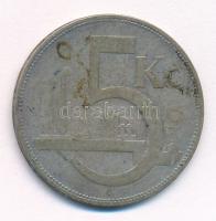 Csehszlovákia 1930. 5K Ag T:3 patina  Czechoslovakia 1930. 5 Korun Ag C:F patina  Krause KM#11