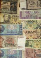 31db külföldi bankjegy, 11 országból 1920-as évektől T:II,III,IV