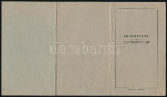 1945 DEGOB Magyarországi Zsidók Deportáltakat Gondozó Országos Bizottsága által kiállított, kétnyelv...