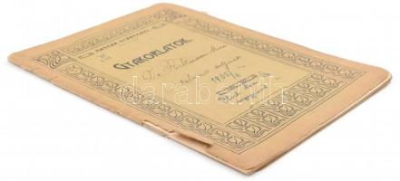 cca 1905-1906 Dr. Richtmann Mózes (1880-1972) rabbi, judaika-kutató talmudi dolgozata, Bloch Mózes (...