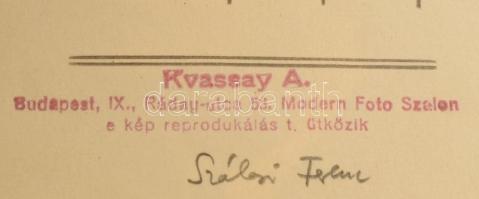 cca 1930-1940 Szálasi Ferenc (1897-1946) portréja, fotólap Kvassay A. budapesti műterméből, jelzett,...