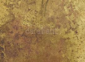 Jugendstil (szecessziós) fali réz gyufatartó, feltehetően német, hátoldalán "Ges. gesch." ...