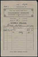 1935-1939 Pesterzsébet, Goldberger Hermann 2 db fejléces számlája