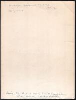 1969 Bolmányi Ferenc (1904-1990) festőművész, grafikus saját kezű sorai és saját kezű aláírása egy a...