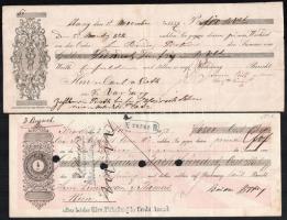 cca 1860-1890 6 db régi váltó