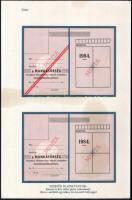 1985 Munkásőrség igazolvány minták karton leporello 31 cm